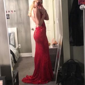 BNWT Abyss by abby red sequined prom dress